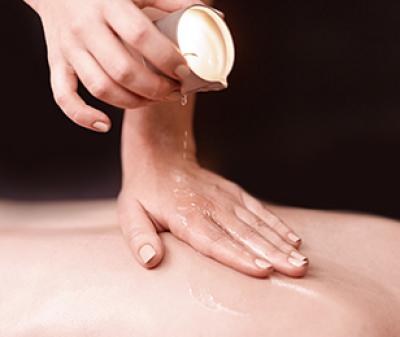 Aromatherapy candle oil massage